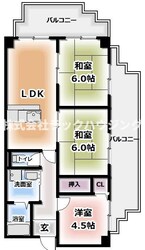 野崎駅 徒歩27分 7階の物件間取画像